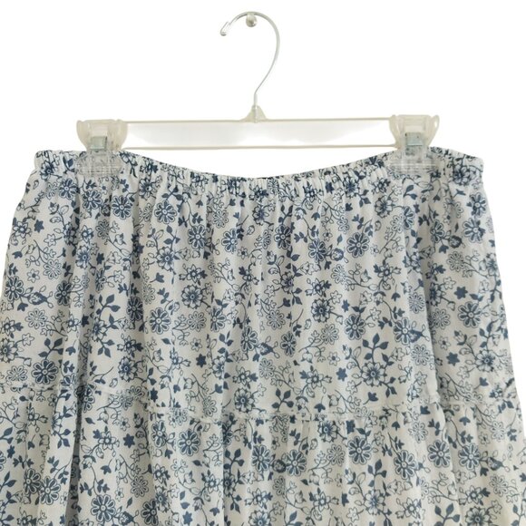Ellos Plus Size Cotton Floral Long Skirt New Without Tags Size 14W Elastic Waist - Picture 2 of 7